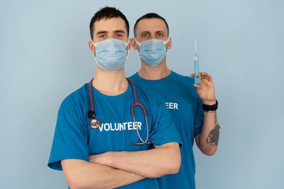 Volunteers working together in community